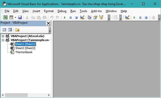 Hướng dẫn cách tạo chữ nhấp nháy trong Excel