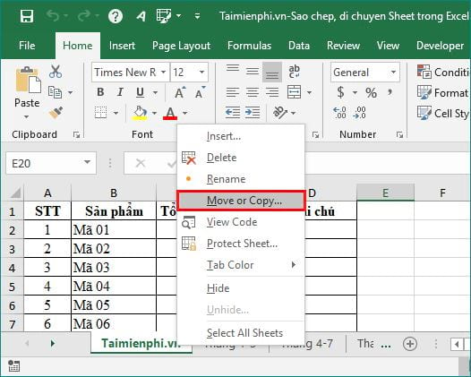 huong dan copy sheet tu file excel nay sang file excel khac 2