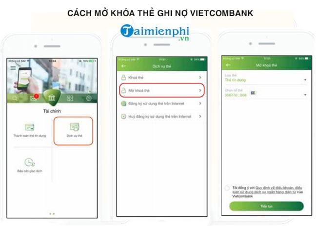 huong dan mo khoa the ghi no vietcombank 2