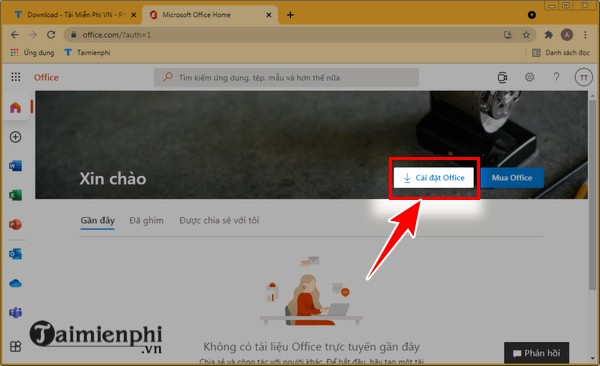 Tai Office 365 mien phi