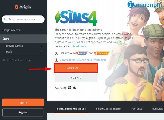 Hướng dẫn tải và cài đặt miễn phí game The Sims 4