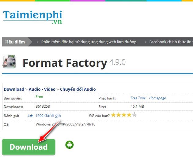 Hướng dẫn tải và cài Format Factory 4.9.0