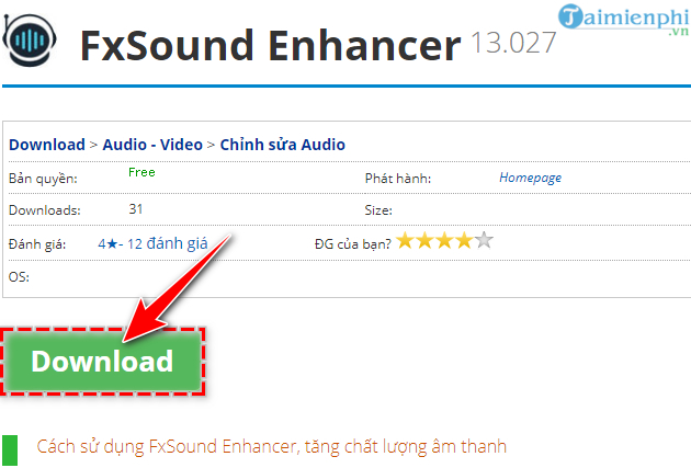 Hướng dẫn tải và cài Fxsound, phần mềm tăng chất lượng âm thanh