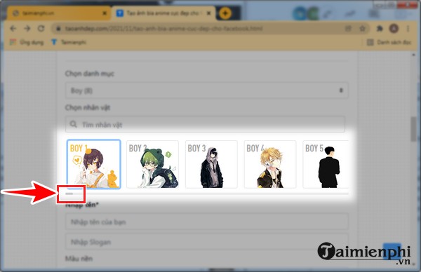 tao anh bia anime chat cho Facebook