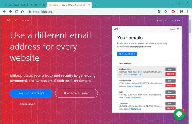 Hướng dẫn tạo email ảo trên IdBloc