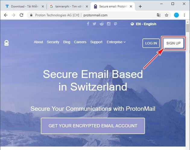Hướng dẫn tạo tài khoản ProtonMail