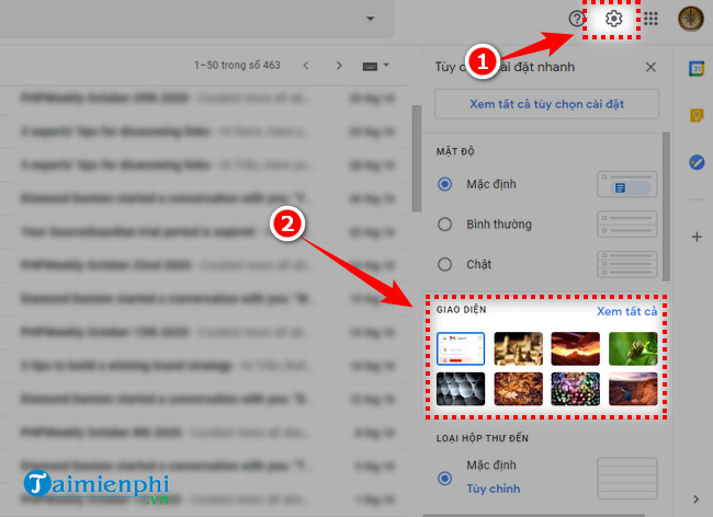 huong dan thay doi hinh nen gmail 2