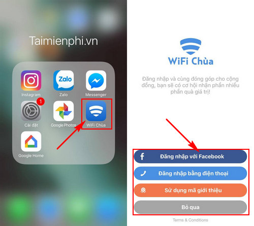 huong su dung wifi mien phi wifi chua tren dien thoai 2