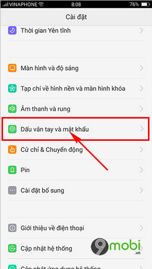 khoa van tay tren Oppo F1s