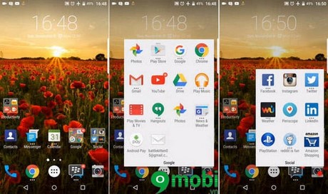 bat Widgets Pop-up tren BlackBerry Priv