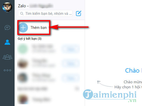 Cách tìm bạn trên Zalo cho Windows