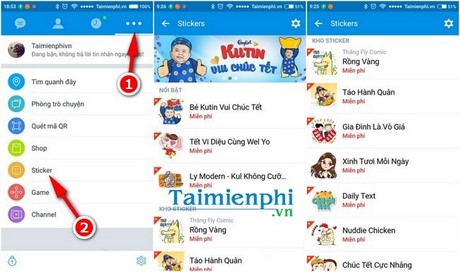 gui tin nhan chuc tet voi sticker tren zalo