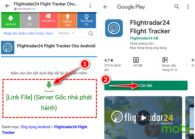 Flightrada24 app
