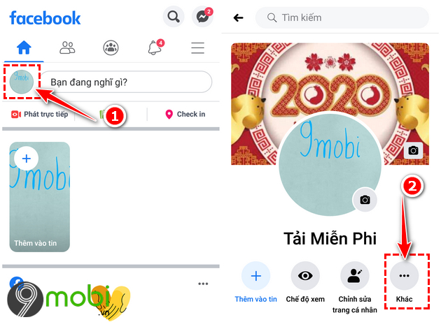  lay link facebook tren dien thoai android