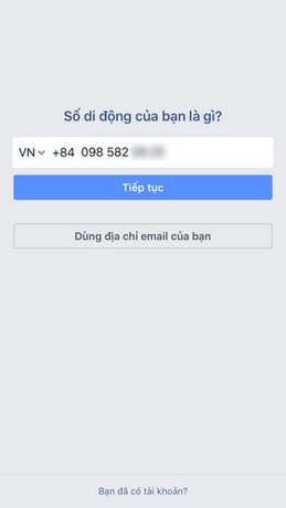 sua loi dang ky facebook