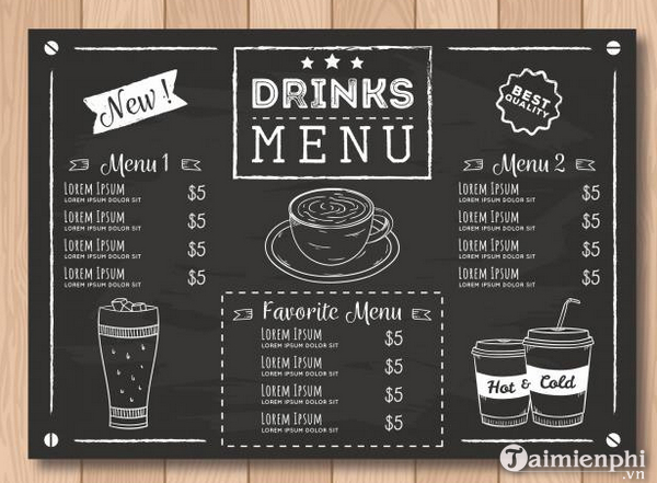 Thiết kế menu cafe đẹp  Mẫu menu đẹp cho quán cafe được ưa chuộng