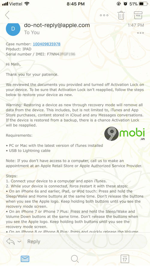 meo mo khoa kich hoat ios khi quen icloud 2