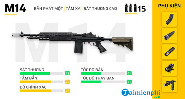 meo su dung sung m14 trong free fire 2