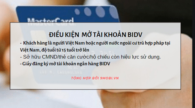 Mở tài khoản BIDV nhanh gọn