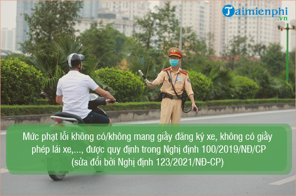 muc phat khong mang khong co giay to xe nam 2023 2