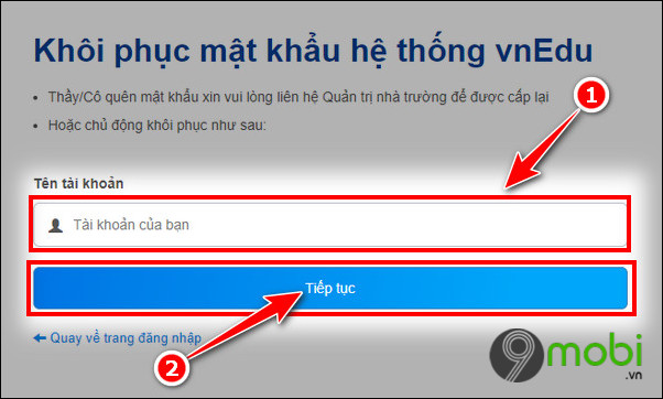 quen mat khau vnedu lam sao de lay lai 2