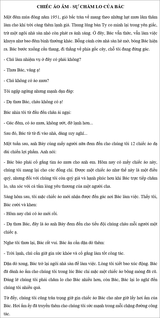 cau chuyen y nghia ve bac ho