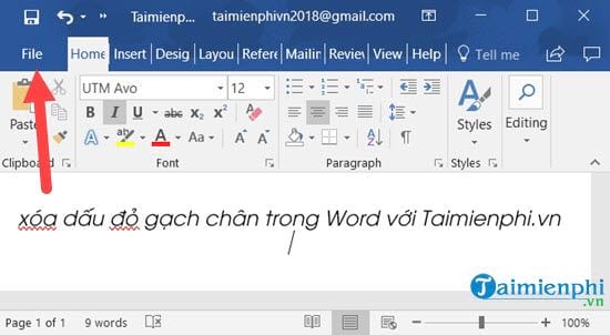 Cách bỏ dấu gạch đỏ dưỡi chữ trong Word 2013, 2016, 2019