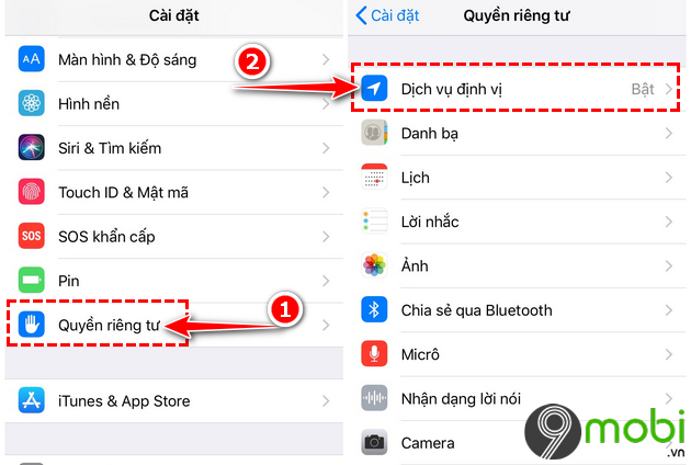 cai dat thoi tiet tren man hinh iphone