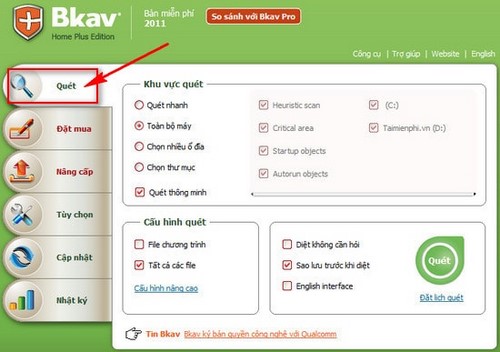 Cách sử dụng phần mềm diệt virus bkav cach su dung phan mem diet virus bkav