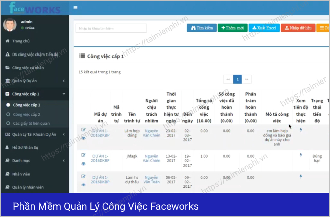 phan mem quan ly cong viec Faceworks