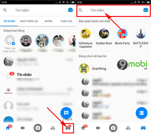 cach choi game xep gach tren facebook messenger 2