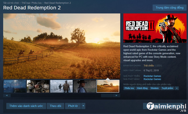 Red Dead Redemption 2 chính thức được phát hành trên Steam