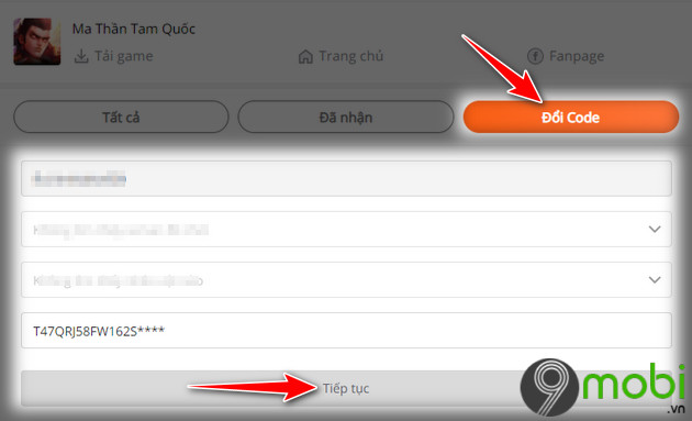 cach nhap code game ma than tam quoc
