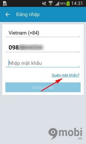 tim lai mat khau Zalo