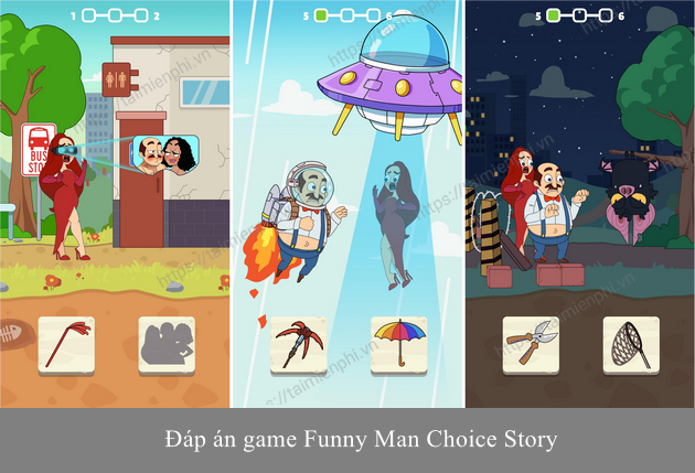 dap an game funny man choice story