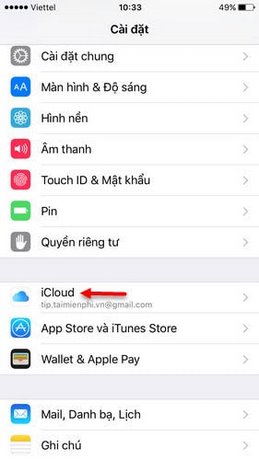 dua icloud drive ra man hinh ipad