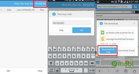 Lấy file tải về của UC Browser trên Android