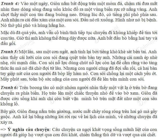 Soạn bài Kể chuyện Khát vọng sống trang 136 SGK Tiếng Việt 4