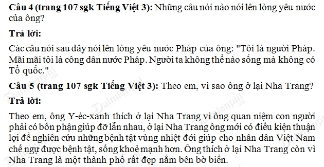 soan bai tap doc bac si y ec xanh trang 106 107 sgk tieng viet 3 tap 2 soan tieng viet lop 3 2