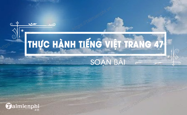 Thuc hanh tieng Viet lop 6 trang 47 48