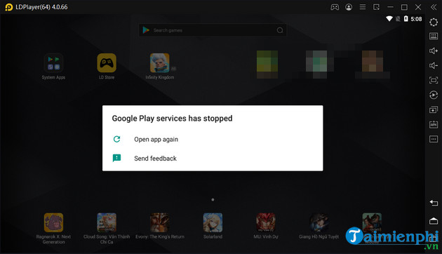 sua loi google play services has stopped ldplayer nhanh nhat