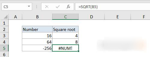 Sửa lỗi #NUM! trong Excel