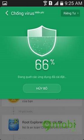 Sử dụng chức năng chống virus của Clean Master trên Android