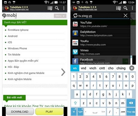 cach tai video zing tv cho android