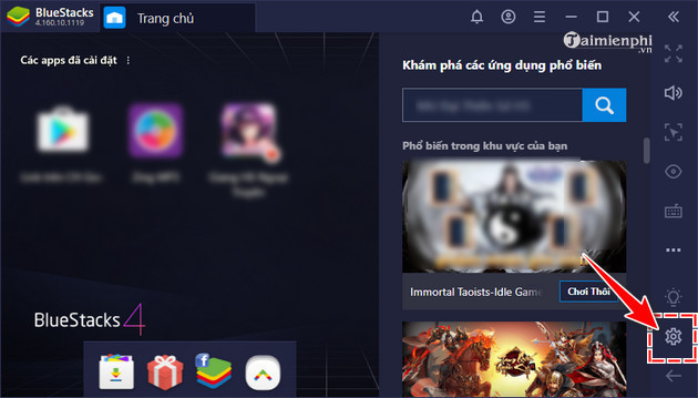 Tang toc Bluestacks gia lap Android 1