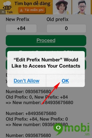 Thủ thuật thay mã vùng hàng loạt trên danh bạ iPhone
