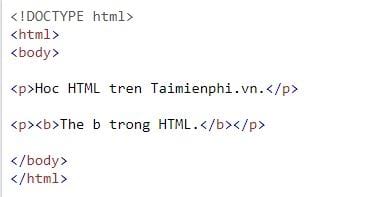 the dinh dang van ban trong html