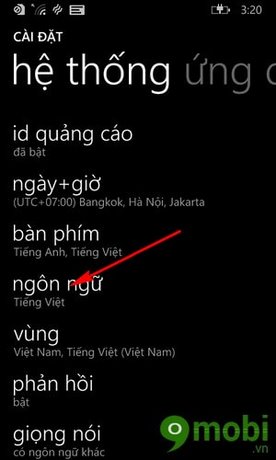 Hướng dẫn thêm và chuyển đổi ngôn ngữ Windows Phone