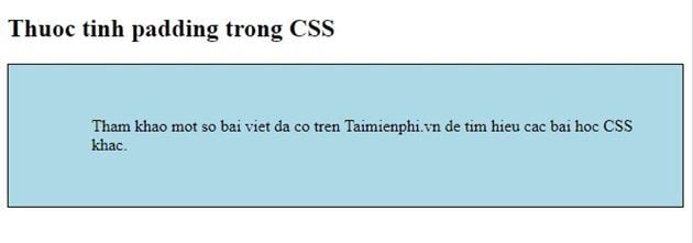Thuộc tính padding trong CSS