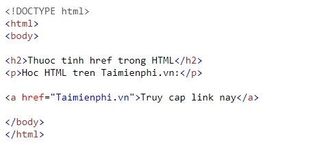 thuoc tinh trong html